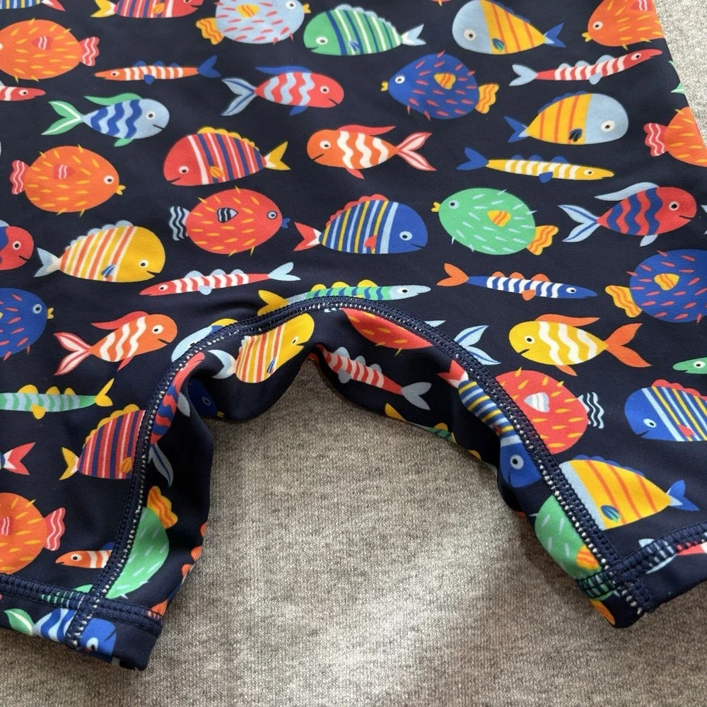 Up & Fast Long Sleeve Swim Rash Guard Swim Romper Fish 18-24M Excellent